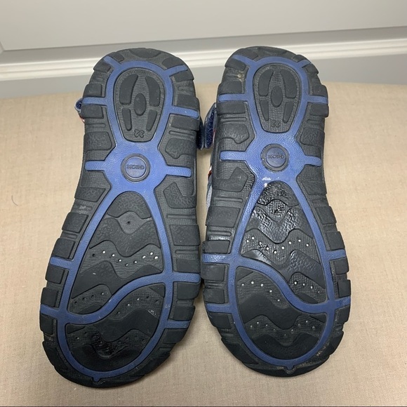 Geox Boy Size 32 Breathable Hook and Loop Blue Sandal Suede insole Open Toe Shoe - Picture 9 of 9